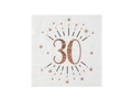Sparkling pink gold thirtieth birthday napkins - 33 cm - 10 pcs.