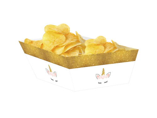 Pudełka na chipsy Piękny Jednorożec - 4 szt.
