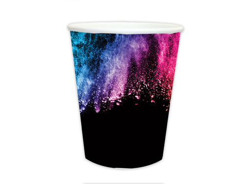 Kubeczki papierowe Neon - 250 ml - 6 szt.
