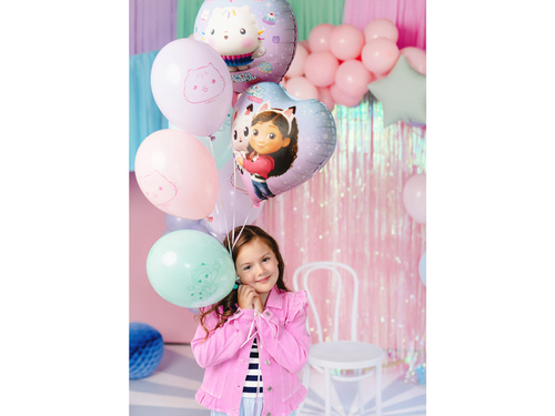 Balony lateksowe urodzinowe Koci Domek Gabbi - 27 cm - 6 szt