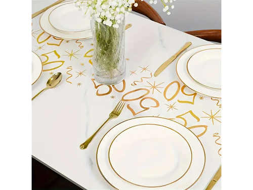 Dekoracja bieżnik na stół z nadrukiem na 50 urodziny - 28 cm x 2,5 m - 1 szt.