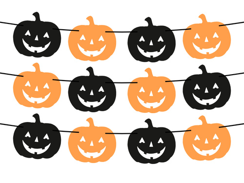 Halloween garland - Pumpkins - 500 cm