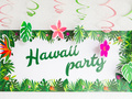 Hawaii Party birthday hanging decoration - 6 pcs.