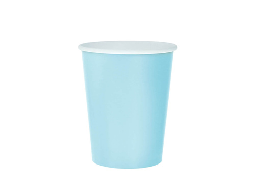 Kubeczki papierowe jasnoniebieskie - 270 ml - 14 szt.