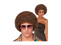 Brązowa peruka afro disco z lat 70.