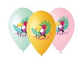 Balony lateksowe z Tukanem i napisem Aloha - 33 cm - 5 szt.