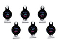 Happy New Year roll-out trumpet whistles - 6 pcs