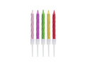 Colorful metallic birthday candles - 8 cm - 10 pcs.