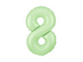 Balon foliowy pistacjowa cyfra 8 - 100 cm - 1 szt.