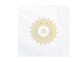 Communion napkins with gold IHS - white - 33x33 - 20 pcs