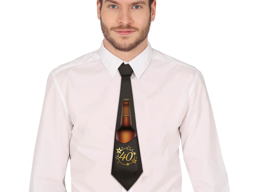 40th birthday tie, black, 1 pc