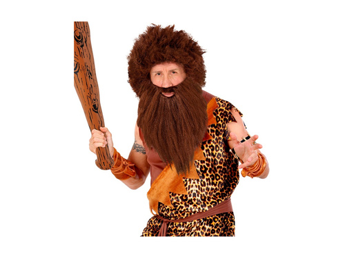 Peruka jaskiniowca z brodą