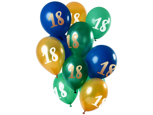 Set of balloons for the eighteenth birthday - 30 cm - 12 pcs.