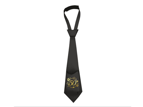50th birthday tie, black, 1 pc