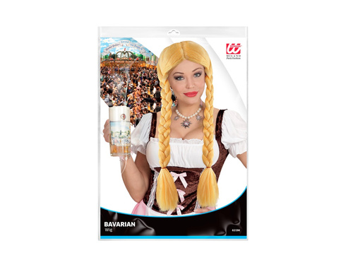 Blond peruka bawarka z warkoczami