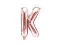 Foil balloon letter "K" pink and gold - 35 cm