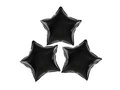 Foil balloons Stars black - 23 cm - 3 pcs.