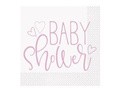 Baby shower napkins for baby girl - 33 cm - 16 pcs.