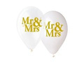 Latex balloons with Mr&Mrs wedding print - 33 cm - 5 pcs.