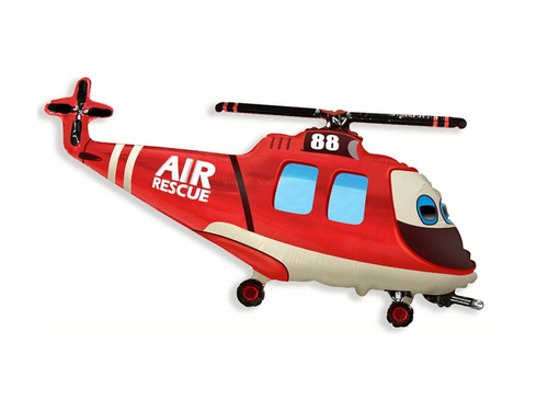 Rescue Helicopter foil balloon - 58 x 93 cm - 1 pc.