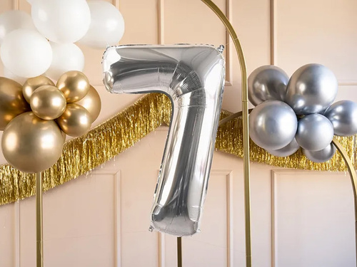 Number 7 silver Foil Balloon - 72 cm - 1 pc