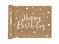 Happy Birthday kraft runner - 28 cm x 3 m - 1 pcs.