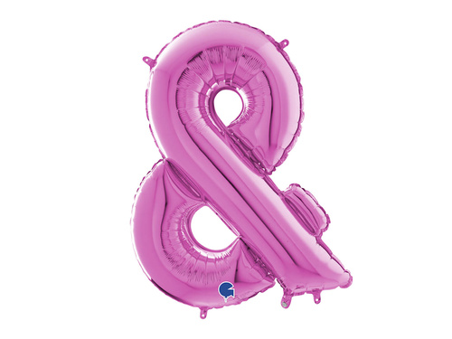 SuperShape Symbol "&" Pink Foil Balloon - 66 cm - 1 pc