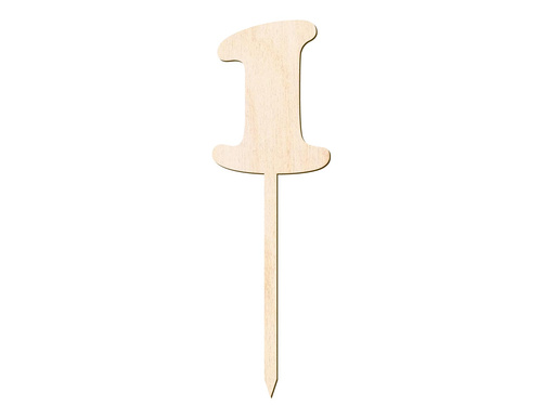 Topper drewniany na tort 1 - 12 cm