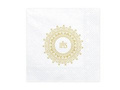 Serwetki komunijne ze złotym IHS - białe - 33x33 - 20 szt