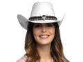 Kapelusz kowbojski Django biały - 1 szt.
