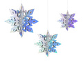 Decorative pendants Iridescent snowflakes - 15-25 cm - 6 pcs.