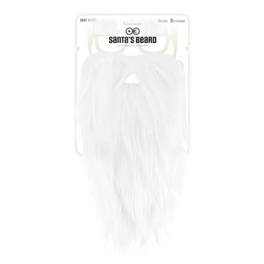 Siwa broda Mikołaja z wąsami i brwiami - 1 op.