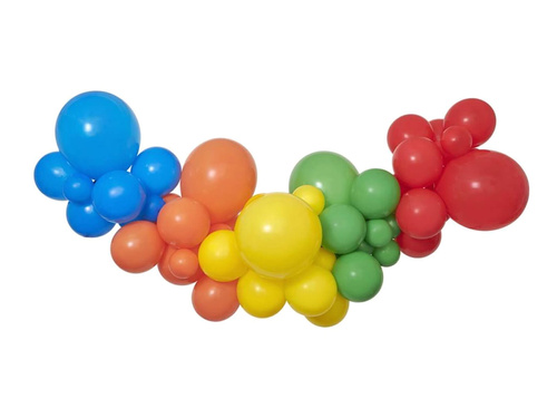 Rainbow balloon garland balloon set - 65 pcs.