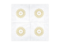 Communion napkins with gold IHS - white - 33x33 - 20 pcs