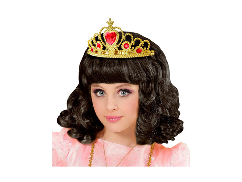 Złota tiara z czerwonymi klejnotami