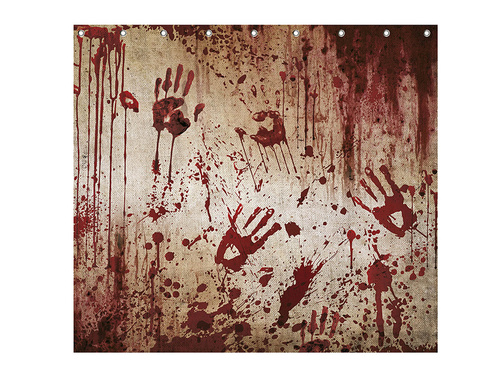 Zakrwawiona zasłona prysznicowa na Halloween - 200 x 180 cm - 1 szt.