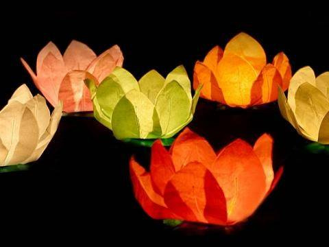 Floating lanterns mix colors - 6 pcs.