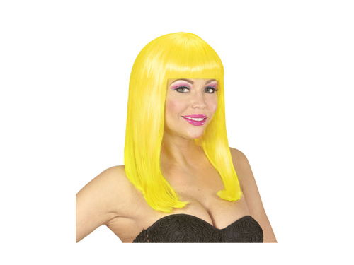 Neonowa żółta peruka Patsy