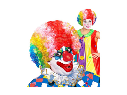 Wielokolorowa kręcona peruka włosy afro