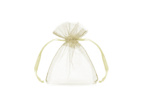 Cream organza bags - 7,5 x 10 cm - 10 pcs.