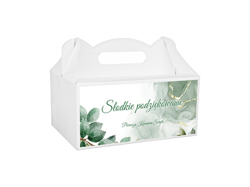 Decorative cake box white - 6 pc