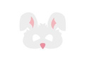 Felt mask Rabbit - 1 piece.