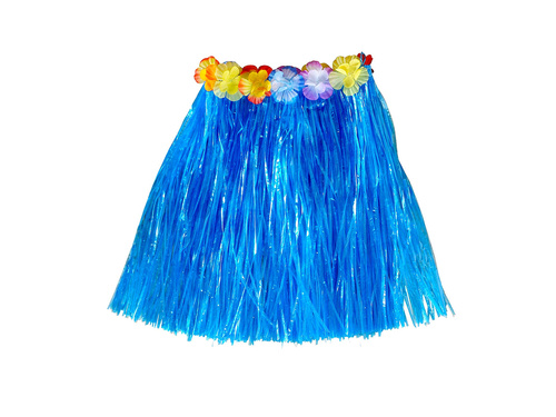 Hawaiian Skirt Flowers 45 cm blue color
