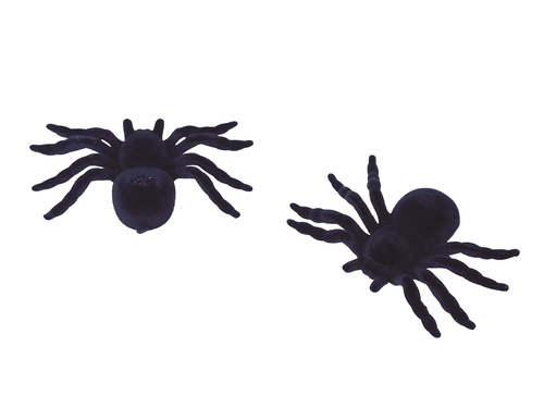 Zestaw 2 plastikowych pająków - 10 cm