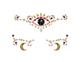 Colours adhesive face jewellery