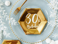 Thirtieth birthday gold plates - 20 cm - 6 pcs.