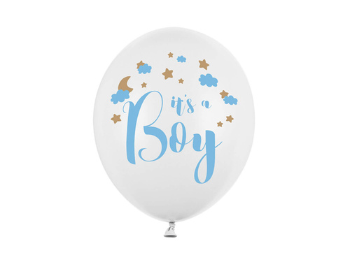 Balony pastelowe na Baby Shower Chłopca - 30 cm - 50 szt.