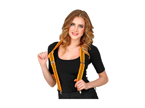 Neonowe pomarańczowe falbaniaste szelki