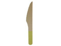 Wooden knives with a green pattern - 8 pcs.