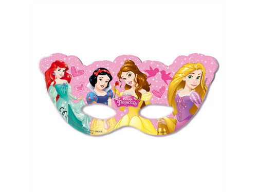 Princess paper masks - 6 pcs.